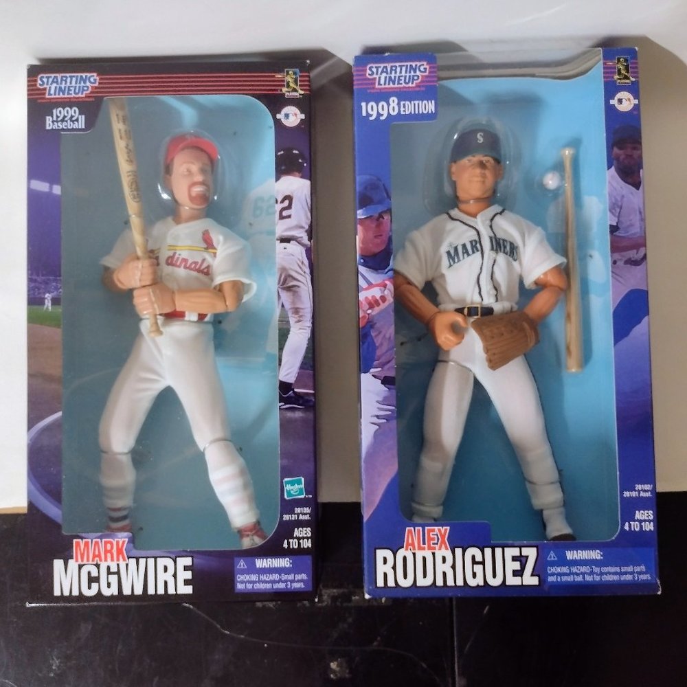 1998 Alex Rodriguez 1999 Mark McGwire 12 poseable figures Cardinals Mariners